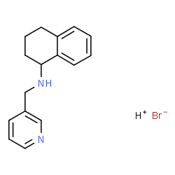 ChemSpider 2D Image | N-(pyridin-3-ylmethyl)-1,2,3,4-tetrahydronaphthalen-1-amine hydrobromide | C16H19BrN2