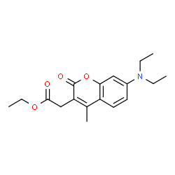 ChemSpider 2D Image | Ethyl [7-(diethylamino)-4-methyl-2-oxo-2H-chromen-3-yl]acetate | C18H23NO4