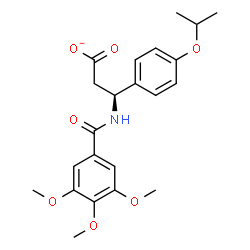 ChemSpider 2D Image | (3S)-3-(4-Isopropoxyphenyl)-3-[(3,4,5-trimethoxybenzoyl)amino]propanoate | C22H26NO7