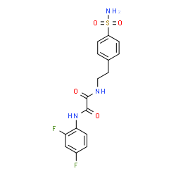 ChemSpider 2D Image | N-(2,4-Difluorophenyl)-N'-[2-(4-sulfamoylphenyl)ethyl]ethanediamide | C16H15F2N3O4S