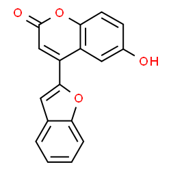 ChemSpider 2D Image | 4-(1-Benzofuran-2-yl)-6-hydroxy-2H-chromen-2-one | C17H10O4