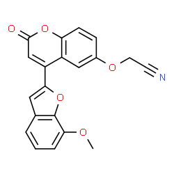 ChemSpider 2D Image | {[4-(7-Methoxy-1-benzofuran-2-yl)-2-oxo-2H-chromen-6-yl]oxy}acetonitrile | C20H13NO5