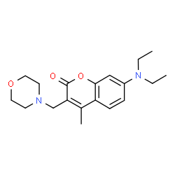ChemSpider 2D Image | 7-Diethylamino-4-methyl-3-morpholin-4-ylmethyl-chromen-2-one | C19H26N2O3
