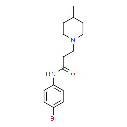 ChemSpider 2D Image | N-(4-Bromophenyl)-3-(4-methyl-1-piperidinyl)propanamide | C15H21BrN2O