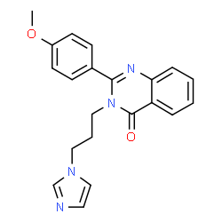 ChemSpider 2D Image | 3-(3-Imidazol-1-yl-propyl)-2-(4-methoxy-phenyl)-3H-quinazolin-4-one | C21H20N4O2