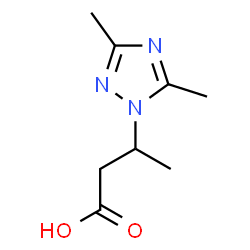 ChemSpider 2D Image | 3-(3,5-dimethyl-1,2,4-triazol-1-yl)butanoic acid | C8H13N3O2