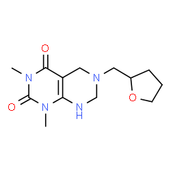 ChemSpider 2D Image | 1,3-Dimethyl-6-(tetrahydro-furan-2-ylmethyl)-5,6,7,8-tetrahydro-1H-pyrimido[4,5-d]pyrimidine-2,4-dione | C13H20N4O3