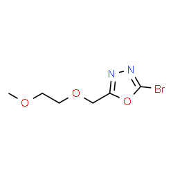 ChemSpider 2D Image | 2-Bromo-5-[(2-methoxyethoxy)methyl]-1,3,4-oxadiazole | C6H9BrN2O3