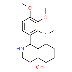 ChemSpider 2D Image | 1-(2,3,4-Trimethoxy-phenyl)-octahydro-isoquinolin-4a-ol | C18H27NO4