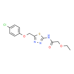 ChemSpider 2D Image | N-{5-[(4-Chlorophenoxy)methyl]-1,3,4-thiadiazol-2-yl}-2-ethoxyacetamide | C13H14ClN3O3S