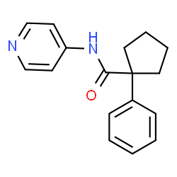 ChemSpider 2D Image | 1-Phenyl-N-(4-pyridinyl)cyclopentanecarboxamide | C17H18N2O