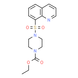 ChemSpider 2D Image | Ethyl 4-(8-quinolinylsulfonyl)-1-piperazinecarboxylate | C16H19N3O4S