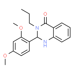 ChemSpider 2D Image | 2-(2,4-Dimethoxyphenyl)-3-propyl-2,3-dihydro-4(1H)-quinazolinone | C19H22N2O3