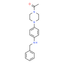 ChemSpider 2D Image | N-[4-(4-acetyl-1-piperazinyl)phenyl]-N-benzylamine | C19H23N3O