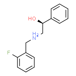 ChemSpider 2D Image | (2S)-N-(2-Fluorobenzyl)-2-hydroxy-2-phenylethanaminium | C15H17FNO