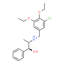 ChemSpider 2D Image | (1S,2S)-N-(3-Chloro-4,5-diethoxybenzyl)-1-hydroxy-1-phenyl-2-propanaminium | C20H27ClNO3