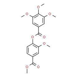 ChemSpider 2D Image | 2-Methoxy-4-(methoxycarbonyl)phenyl 3,4,5-trimethoxybenzoate | C19H20O8