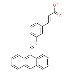 ChemSpider 2D Image | (2E)-3-{3-[(E)-(9-Anthrylmethylene)amino]phenyl}acrylate | C24H16NO2