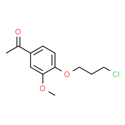 ChemSpider 2D Image | 1-(4-(3-chloropropoxy)-3-methoxyphenyl)ethanone | C12H15ClO3