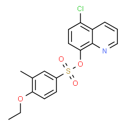 ChemSpider 2D Image | 5-Chloro-8-quinolinyl 4-ethoxy-3-methylbenzenesulfonate | C18H16ClNO4S