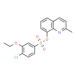 ChemSpider 2D Image | 2-Methyl-8-quinolinyl 4-chloro-3-ethoxybenzenesulfonate | C18H16ClNO4S