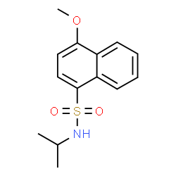 ChemSpider 2D Image | N-Isopropyl-4-methoxy-1-naphthalenesulfonamide | C14H17NO3S