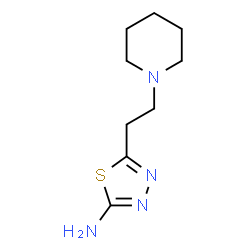 ChemSpider 2D Image | 5-[2-(1-Piperidinyl)ethyl]-1,3,4-thiadiazol-2-amine | C9H16N4S