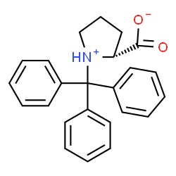ChemSpider 2D Image | (2R)-1-Trityl-2-pyrrolidiniumcarboxylate | C24H23NO2