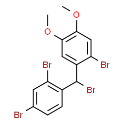 ChemSpider 2D Image | 1-Bromo-2-[bromo(2,4-dibromophenyl)methyl]-4,5-dimethoxybenzene | C15H12Br4O2