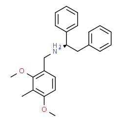 ChemSpider 2D Image | (1S)-N-(2,4-Dimethoxy-3-methylbenzyl)-1,2-diphenylethanaminium | C24H28NO2