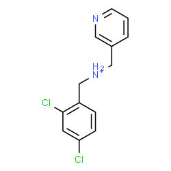 ChemSpider 2D Image | (2,4-Dichlorophenyl)-N-(3-pyridinylmethyl)methanaminium | C13H13Cl2N2