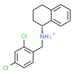 ChemSpider 2D Image | (1R)-N-(2,4-Dichlorobenzyl)-1,2,3,4-tetrahydro-1-naphthalenaminium | C17H18Cl2N
