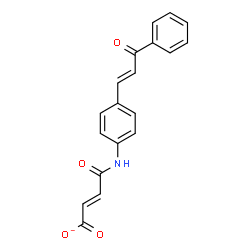 ChemSpider 2D Image | (2E)-4-Oxo-4-({4-[(1E)-3-oxo-3-phenyl-1-propen-1-yl]phenyl}amino)-2-butenoate | C19H14NO4