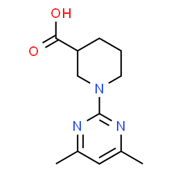 ChemSpider 2D Image | 1-(4,6-Dimethyl-2-pyrimidinyl)-3-piperidinecarboxylic acid | C12H17N3O2