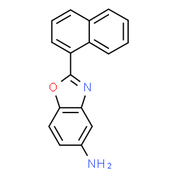 ChemSpider 2D Image | 2-(1-Naphthyl)-1,3-benzoxazol-5-amine | C17H12N2O