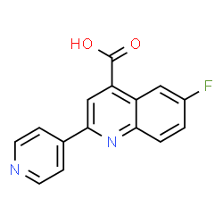 ChemSpider 2D Image | 6-Fluoro-2-(4-pyridinyl)-4-quinolinecarboxylic acid | C15H9FN2O2