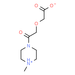 ChemSpider 2D Image | [2-(4-Methylpiperazin-4-ium-1-yl)-2-oxoethoxy]acetate | C9H16N2O4