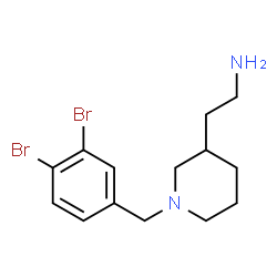 ChemSpider 2D Image | 2-[1-(3,4-Dibromobenzyl)-3-piperidinyl]ethanamine | C14H20Br2N2