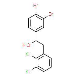 ChemSpider 2D Image | 1-(3,4-Dibromophenyl)-2-(2,3-dichlorophenyl)ethanol | C14H10Br2Cl2O