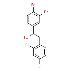 ChemSpider 2D Image | 1-(3,4-Dibromophenyl)-2-(2,4-dichlorophenyl)ethanol | C14H10Br2Cl2O