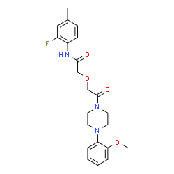 ChemSpider 2D Image | N-(2-Fluoro-4-methylphenyl)-2-{2-[4-(2-methoxyphenyl)-1-piperazinyl]-2-oxoethoxy}acetamide | C22H26FN3O4