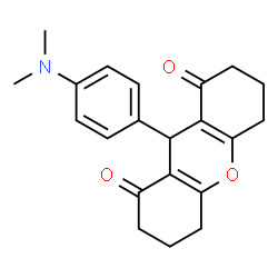 ChemSpider 2D Image | 9-(4-Dimethylamino-phenyl)-3,4,5,6,7,9-hexahydro-2H-xanthene-1,8-dione | C21H23NO3