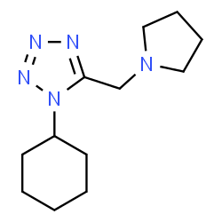 ChemSpider 2D Image | 1-Cyclohexyl-5-pyrrolidin-1-ylmethyl-1H-tetrazole | C12H21N5