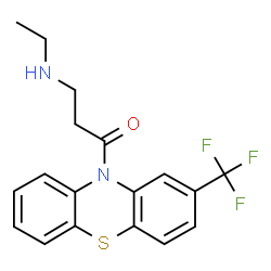 ChemSpider 2D Image | 10-(beta-Ethylaminopropionyl)-2-trifluoromethylphenothiazine | C18H17F3N2OS