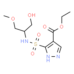 ChemSpider 2D Image | Ethyl 5-[(1-hydroxy-3-methoxy-2-propanyl)sulfamoyl]-1H-pyrazole-4-carboxylate | C10H17N3O6S