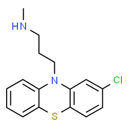 ChemSpider 2D Image | DEMETHYLCHLORPROMAZINE | C16H17ClN2S
