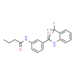 ChemSpider 2D Image | 3-(Butyrylamino)-N-[2-(trifluoromethyl)phenyl]benzamide | C18H17F3N2O2