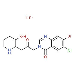 ChemSpider 2D Image | Halofuginone hydrobromide | C16H18Br2ClN3O3