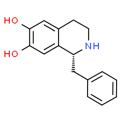 ChemSpider 2D Image | (1R)-1-Benzyl-1,2,3,4-tetrahydro-6,7-isoquinolinediol | C16H17NO2
