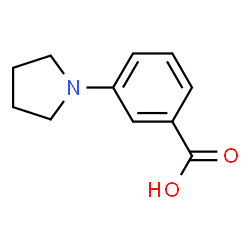 ChemSpider 2D Image | 3-(1-Pyrrolidinyl)benzoic acid | C11H13NO2